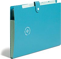 U Brands U-Eco 6 Pocket Poly Expandable Folder, Set of 3, Assorted Brights, Snap Button Closure, Letter Size (6592U01-12)