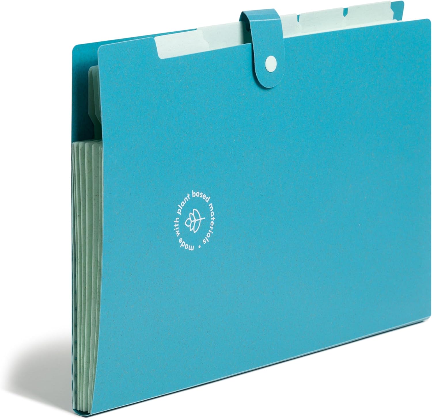 U Brands U-Eco 6 Pocket Poly Expandable Folder, Set of 3, Assorted Brights, Snap Button Closure, Letter Size (6592U01-12)