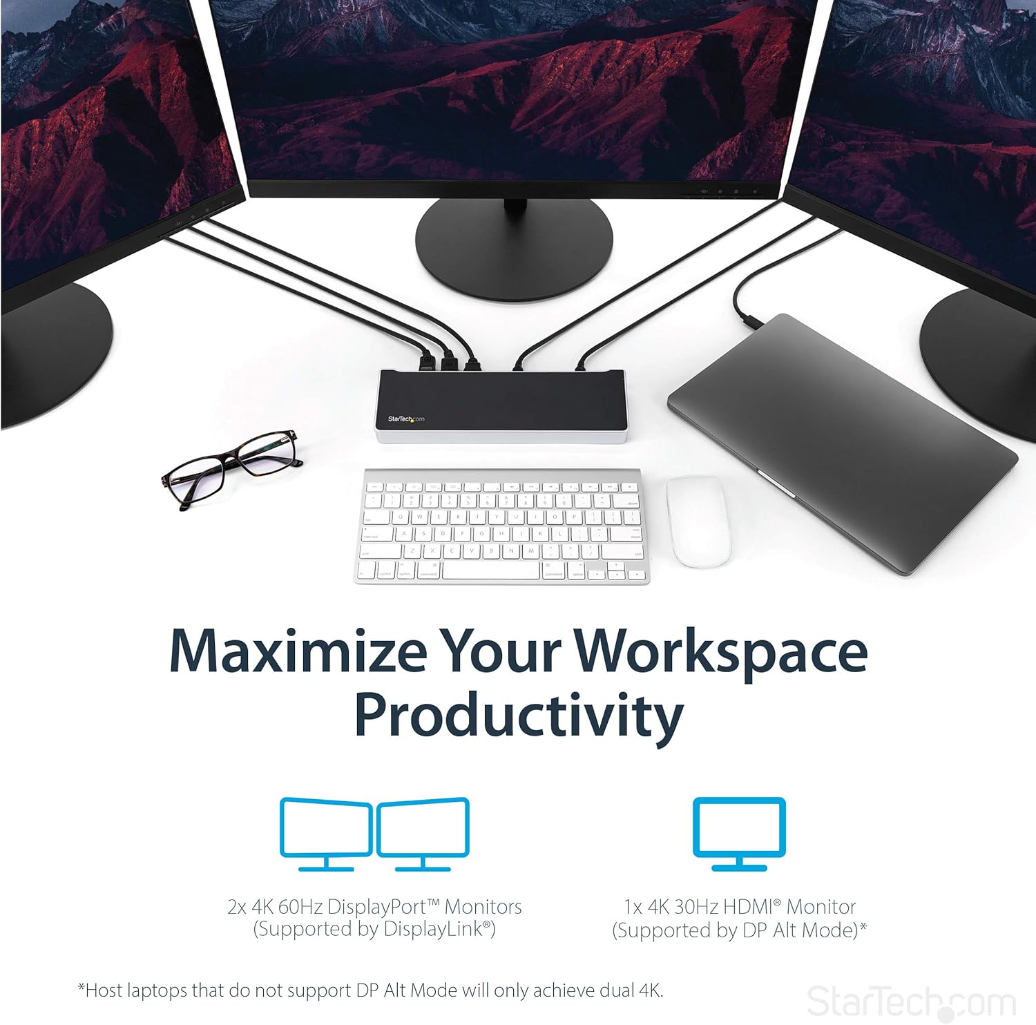 StarTech.com Universal USB-C Laptop Docking Station (Dual & Triple Monitor)