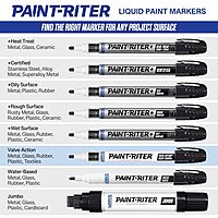 Markal 96807 Paint-Riter+ Valve Action Marker, Versatile Surface Compatibility, Bold Mark Size 1.8", Orange 6-Pack