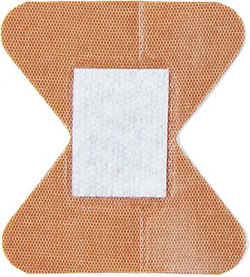 CURAD Flex-Fabric Adhesive Fingertip Bandages, Skin-Friendly Adhesive, 2 x 1.75 Inches, Breathable Fabric, 100 Bandages Per Box