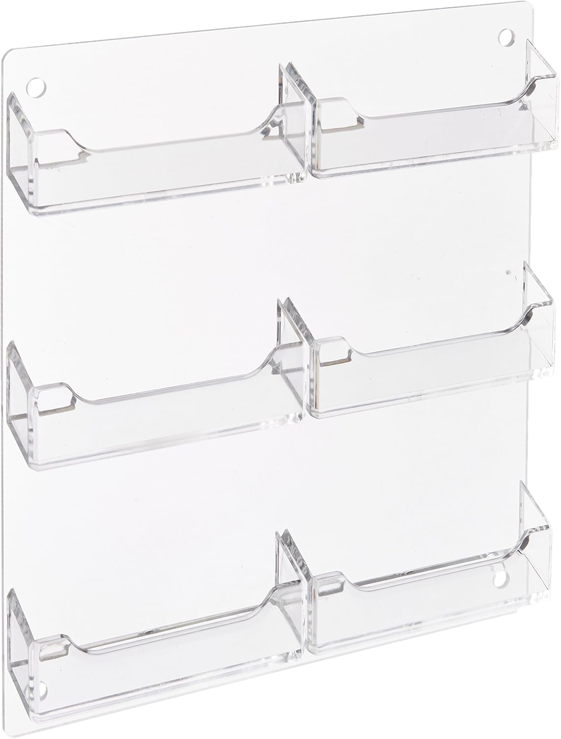 Azar Displays Business And Gift Card Holders, Wall Mount, Clear, Pack Of 2