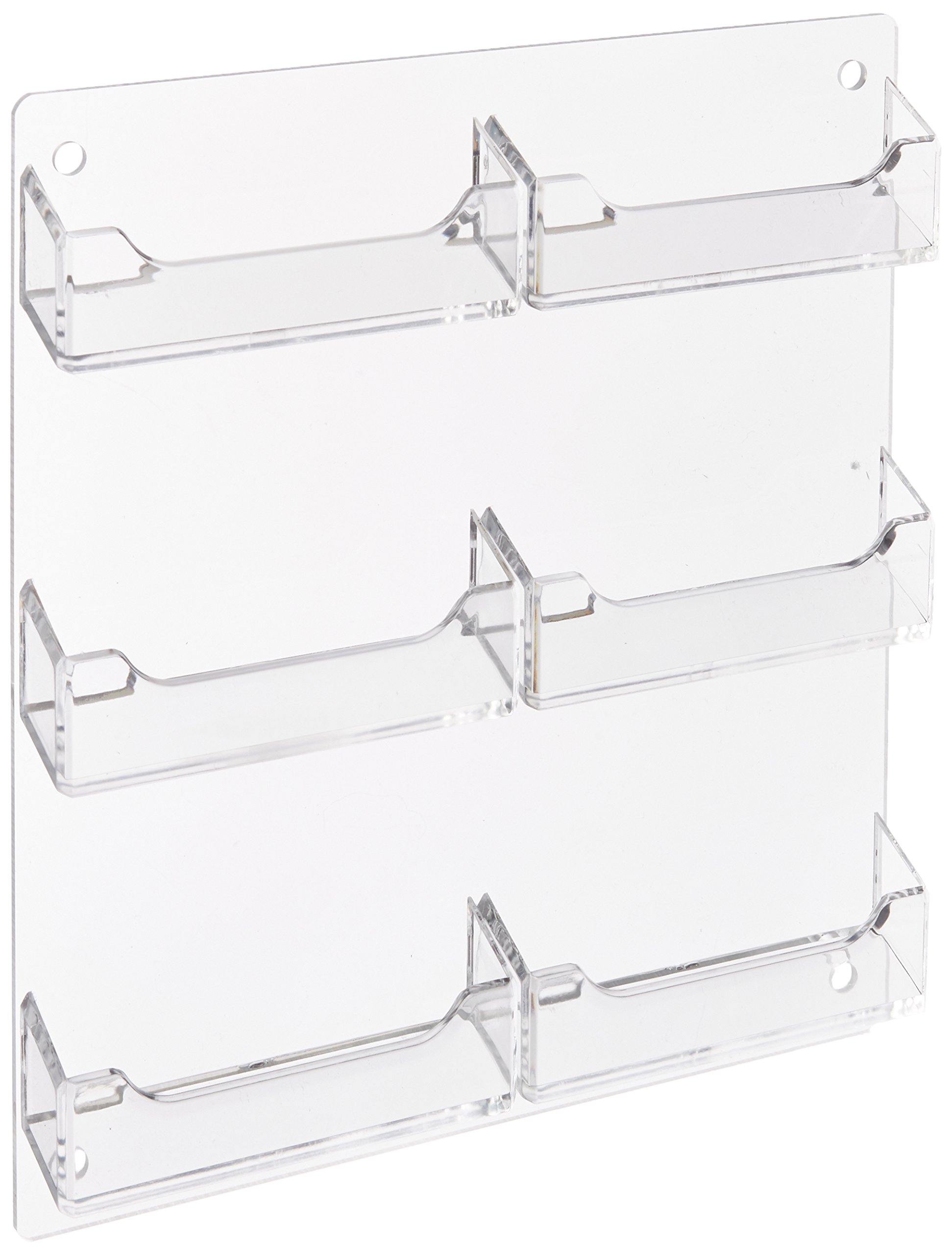 Azar Displays Business And Gift Card Holders, Wall Mount, Clear, Pack Of 2