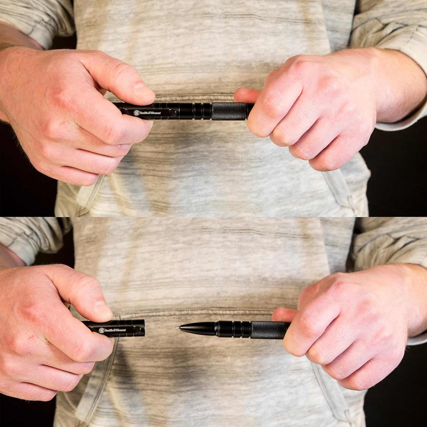 SMITH & WESSON Aircraft Aluminum Refillable Tactical Pull Cap Pen