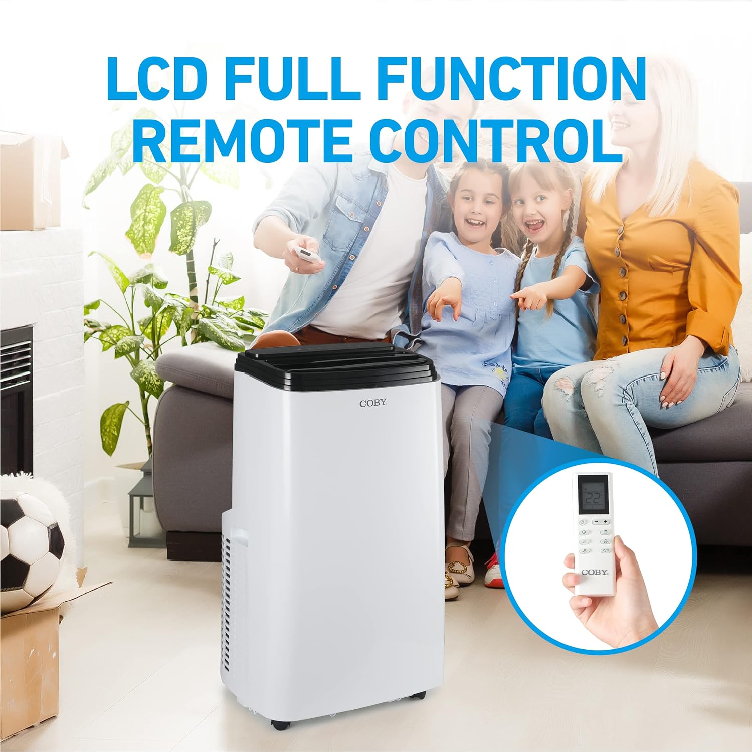 COBY Portable Air Conditioner 3-in-1 AC Unit Dehumidifier & Fan