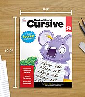 Carson Dellosa Grades 2-5 Cursive Handwriting Workbook, Writing Book With Sight Words, Sentences