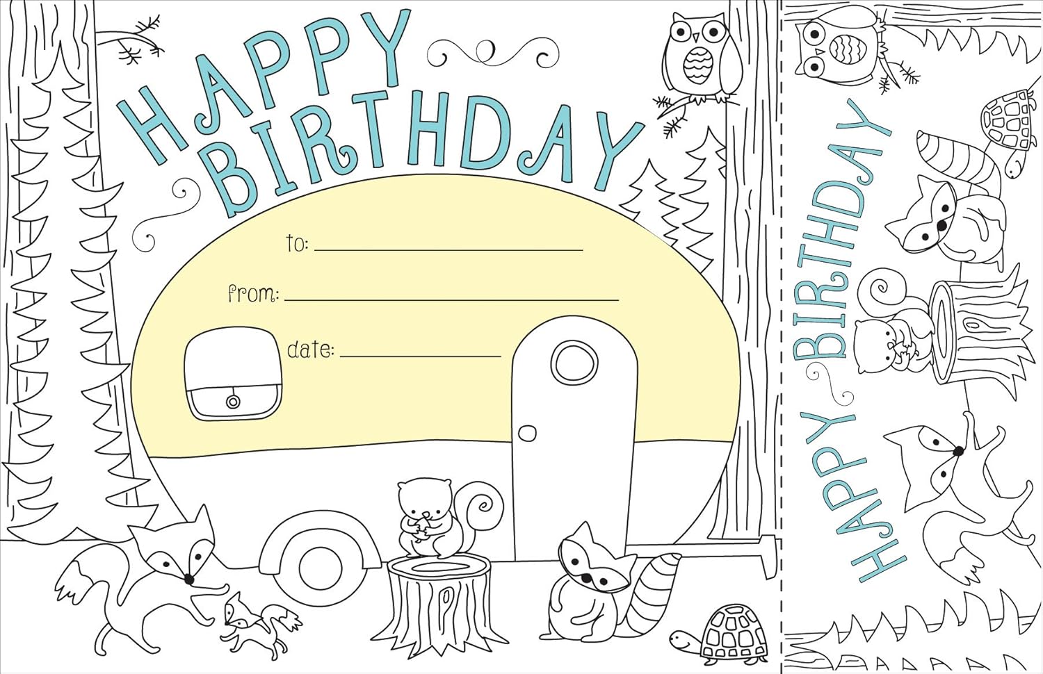 BARKER CREEK Recognition Awards and Bookmarks, Color Me Happy Birthday, 30 Awards that measure 6-3/8" x 5-1/2"