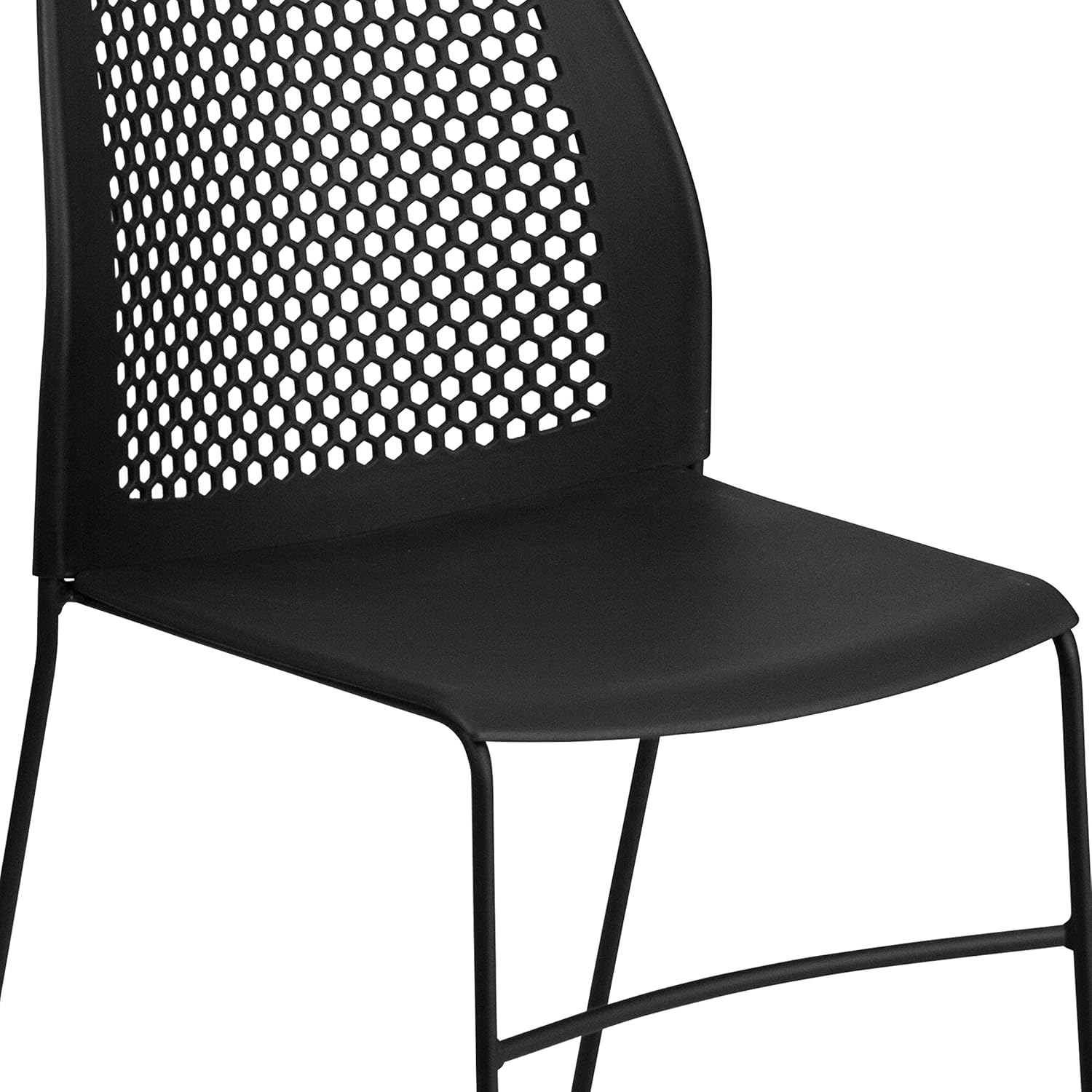 Flash Furniture HERCULES Series 661 lb Capacity Stack Chair with Air-Vent Back and Sled Base