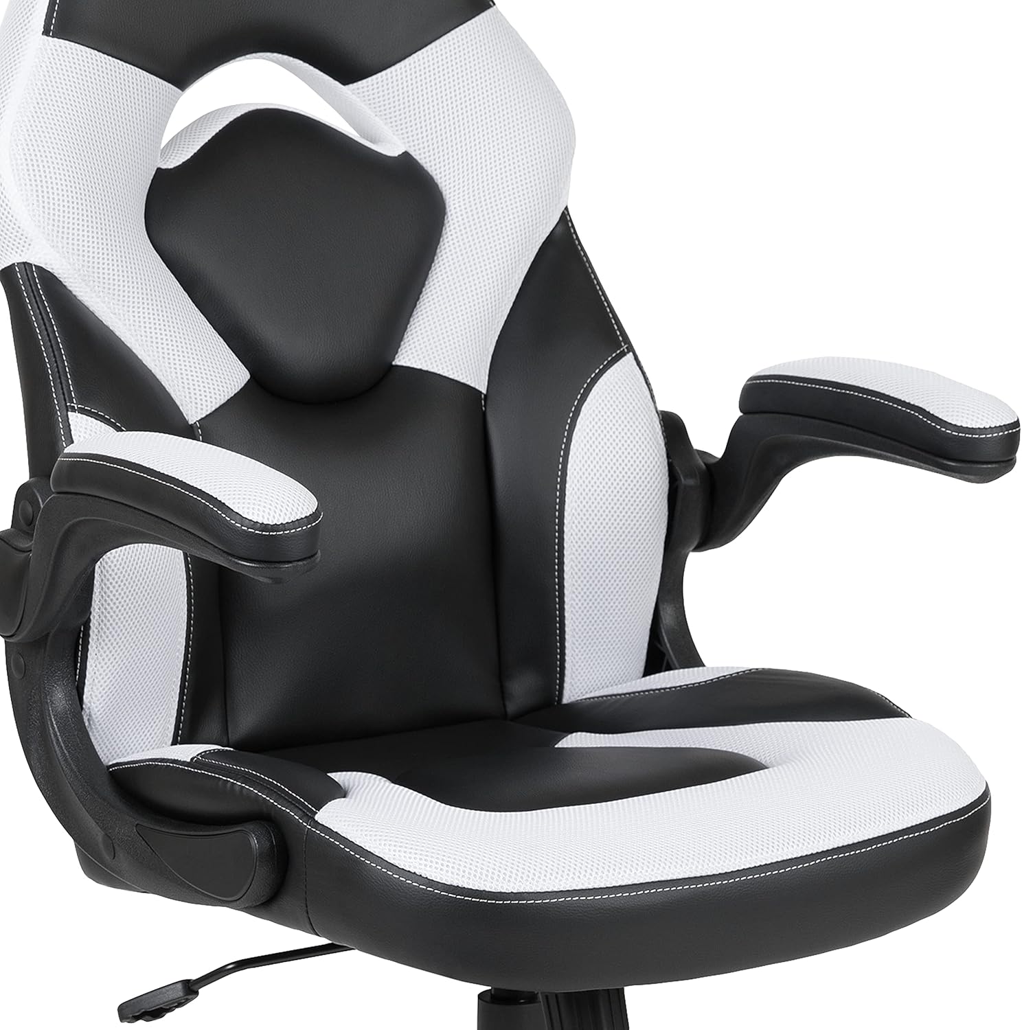 FLASH FURNITURE Gaming Desk and Racing Chair Set with Cup Holder and Headphone Hook