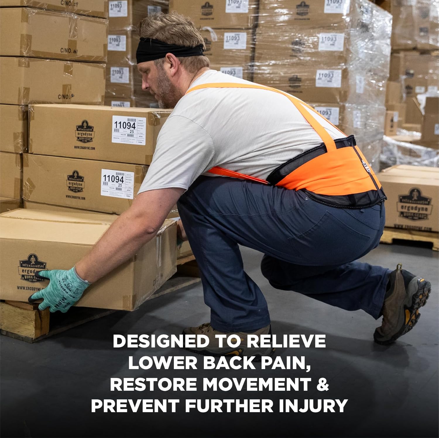 Ergodyne ProFlex 100HV Hi-Vis Spandex Back Support Belt