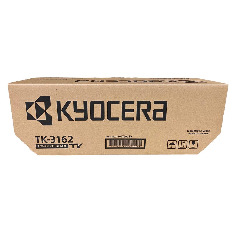 KYOCERA TK-3162 Black Toner Cartridge for P3045dn / P3145dn / M3645idn / M3145idn Model Laser Printers (1T02T90USV) Old Packaging