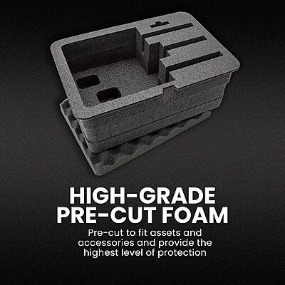 Nanuk 918 Waterproof Hard Gun Case for Revlovers with Custom 3UP Foam Insert Black