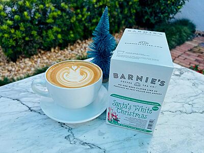 Barnies Coffee & Tea Co. Single Serve K Cup Decaf Coffee Pods, Santas White Christmas, Box Of 24 Pods