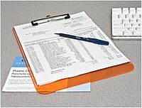 Transparent Plastic Clipboard, Flat Clip, 9"x12-1/2", Smoke (SPR01870)