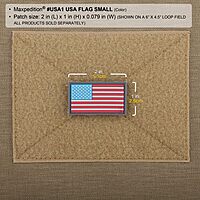 MAXPEDITION Gear Small USA Flag Patch 2 x 1-Inch