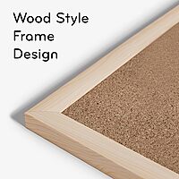 U Brands Cork Bulletin Board with Wood Frame