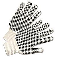 PVC Dot String Knit Gloves - regular weight string knit glove black pv