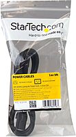 StarTech.com 3ft (1m) Heavy Duty Extension Cord, IEC 320 C13 to IEC 320 C20 Black Extension Cord, 15A 125V, 14AWG