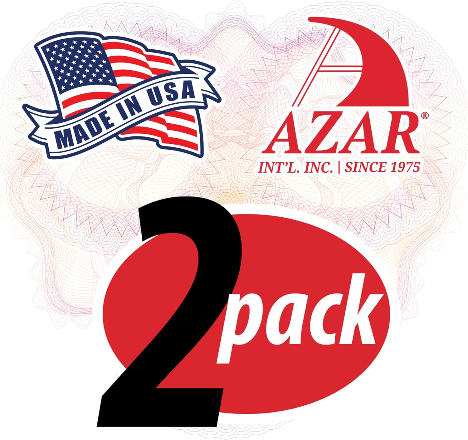 Azar Displays L-Shape Sign Holder with Attached Pockets, Clear Acrylic Countertop Display