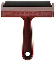 Speedball 4128 Plastic Frame Hard Rubber Brayer with Pop-In Roller, 4" Size