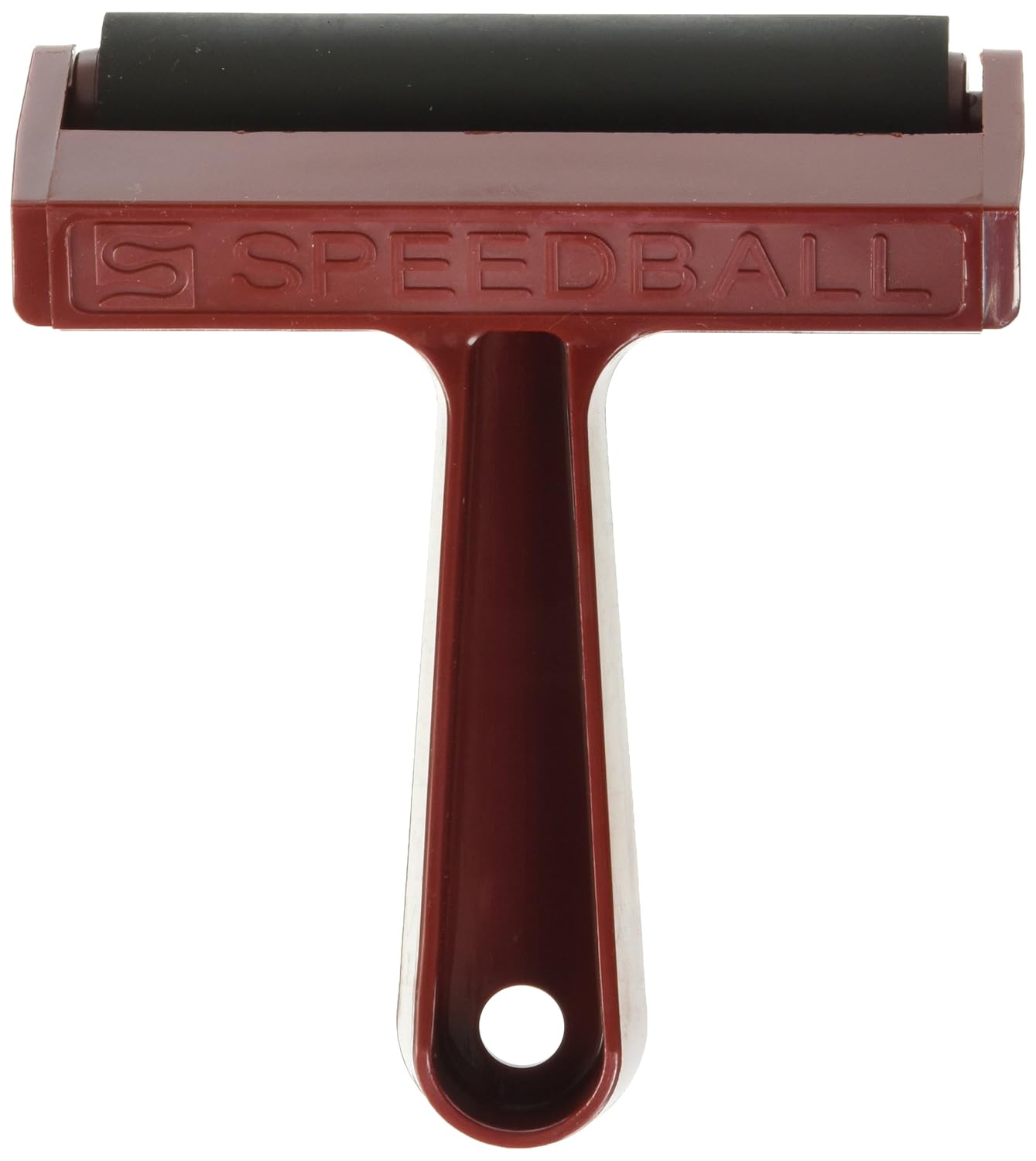 Speedball 4128 Plastic Frame Hard Rubber Brayer with Pop-In Roller, 4" Size