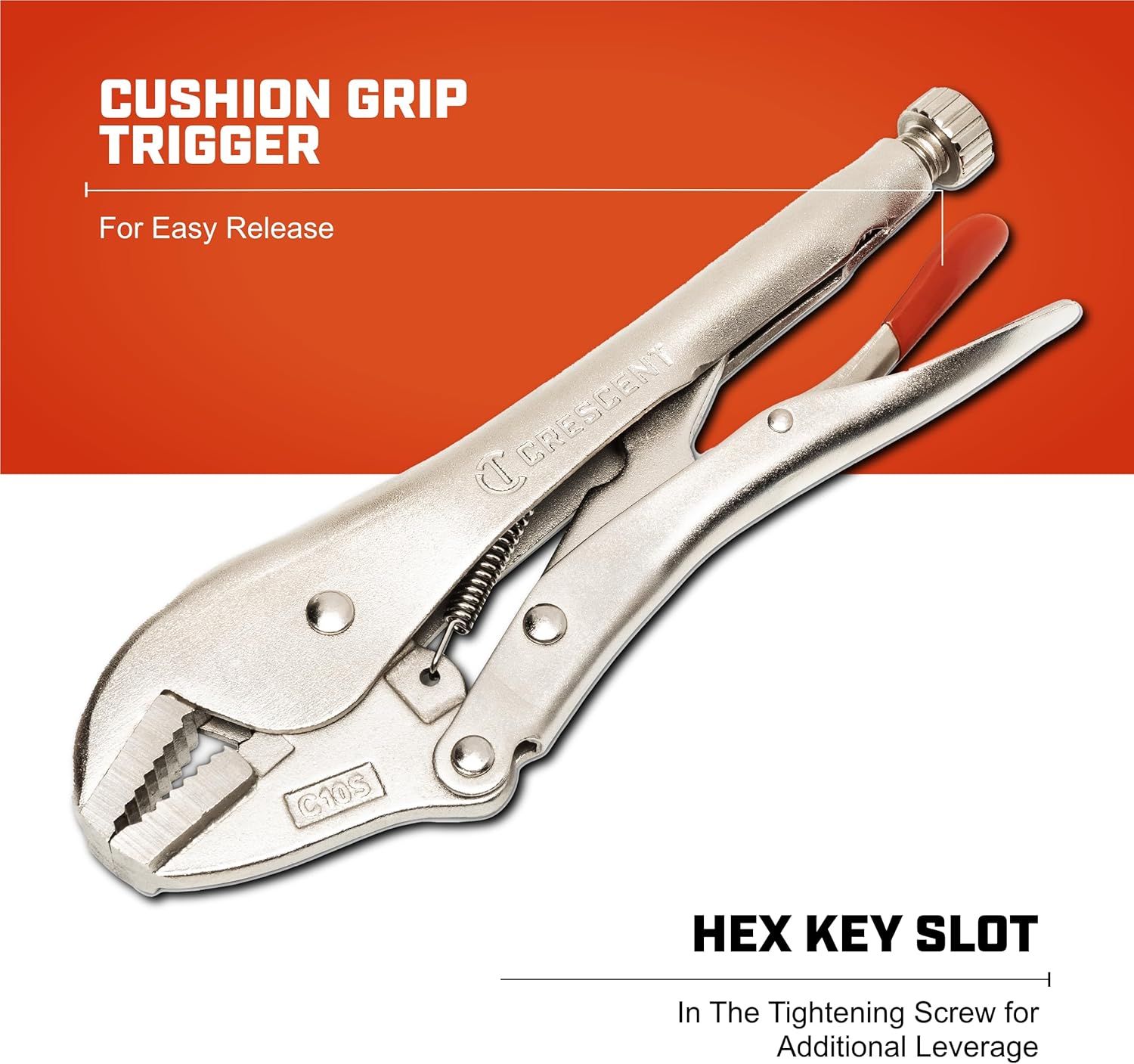 Crescent 10" Straight Jaw Locking Pliers - C10SVN (Pack of 2)
