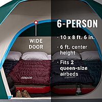 COLEMAN Skydome Tent with 5 Minute Setup, WeatherTec Waterproof System, Rainfly & Carry Bag