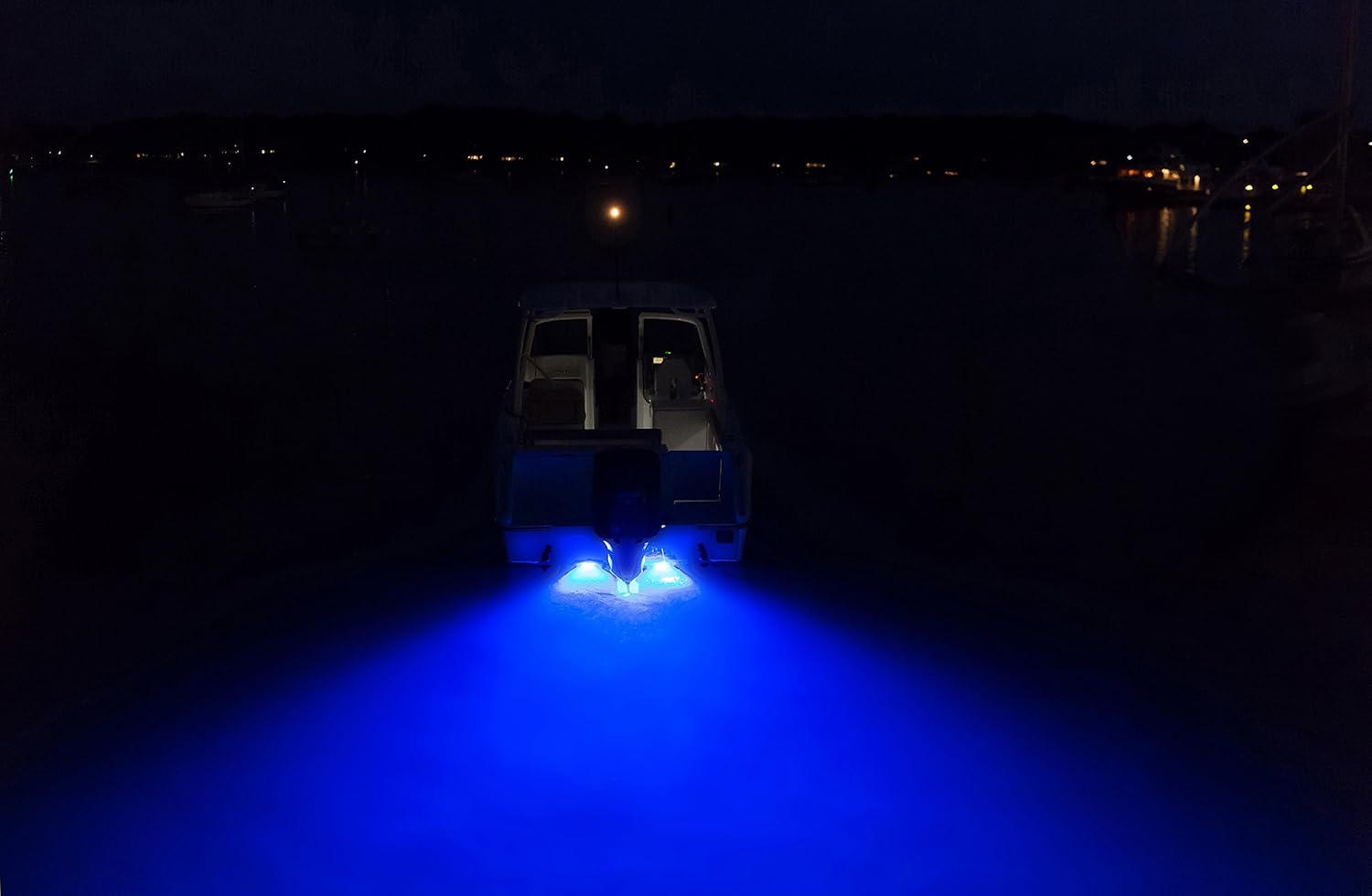 attwood 66UW03B-7 Lightarmor Ultra-Bright 3-LED HPX 1,350 Lumen Underwater Light, Sapphire Blue, 4-inch