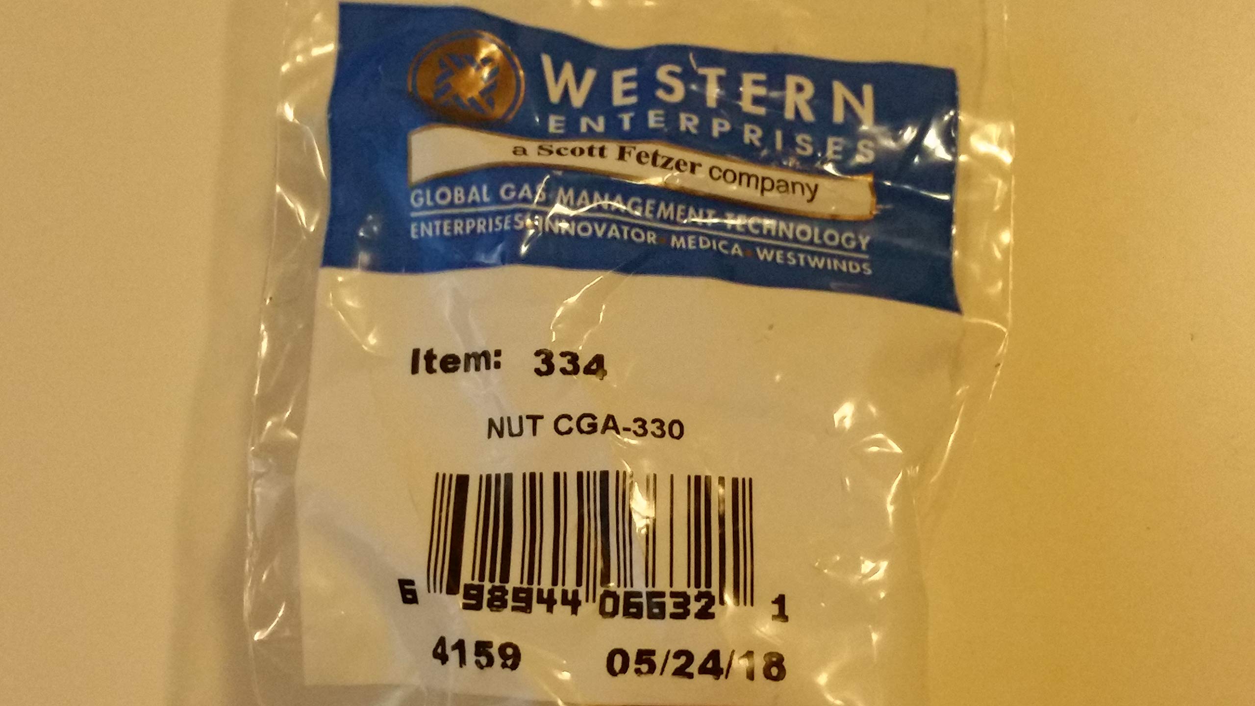 Western Enterprises#SS-334, PKGD: CGA 330 Hex Nut/SS