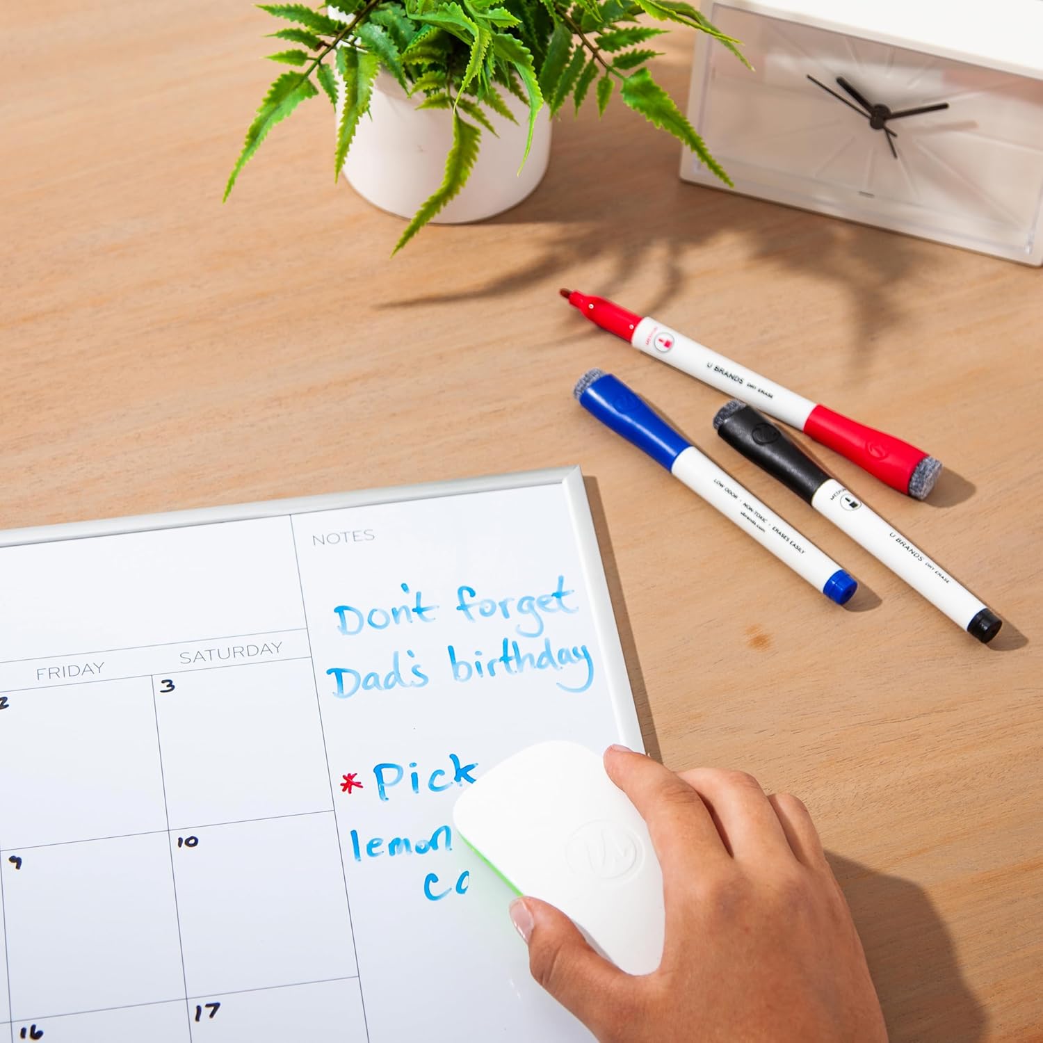 U Brands Magnetic Dry Erase Felt Eraser