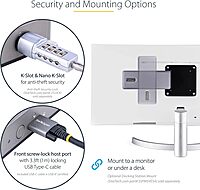 StarTech.com USB-C Docking Station Multi Monitor HDMI/DP/USB-C Video Output, Triple Monitor 4K30/Dual 4K60, 7-Port USB Hub, 60W Power Delivery, GbE, 3.5mm Audio, Works with Chromebook, TAA