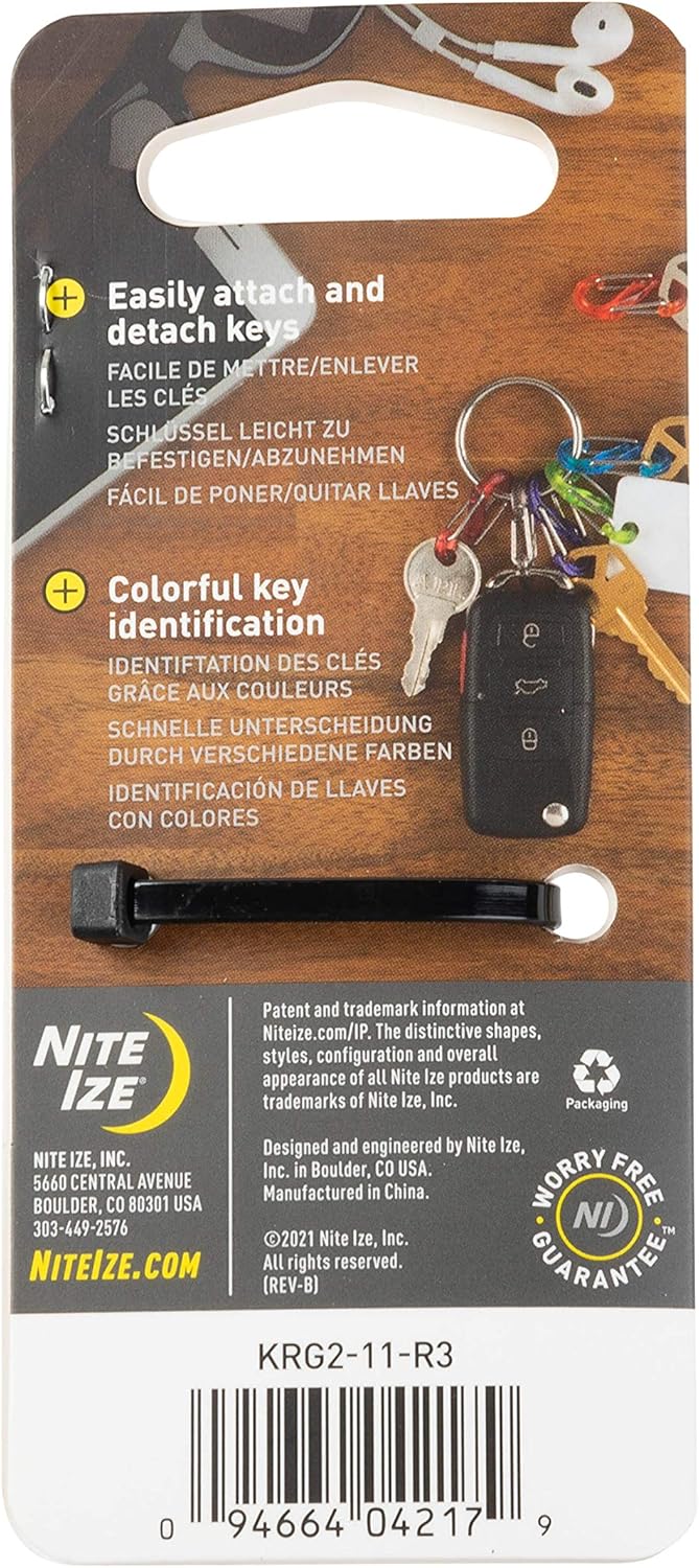 Nite Ize KRG2-11-R3 Ring Key Chain, Stainless .7in x 2.3in x .5"