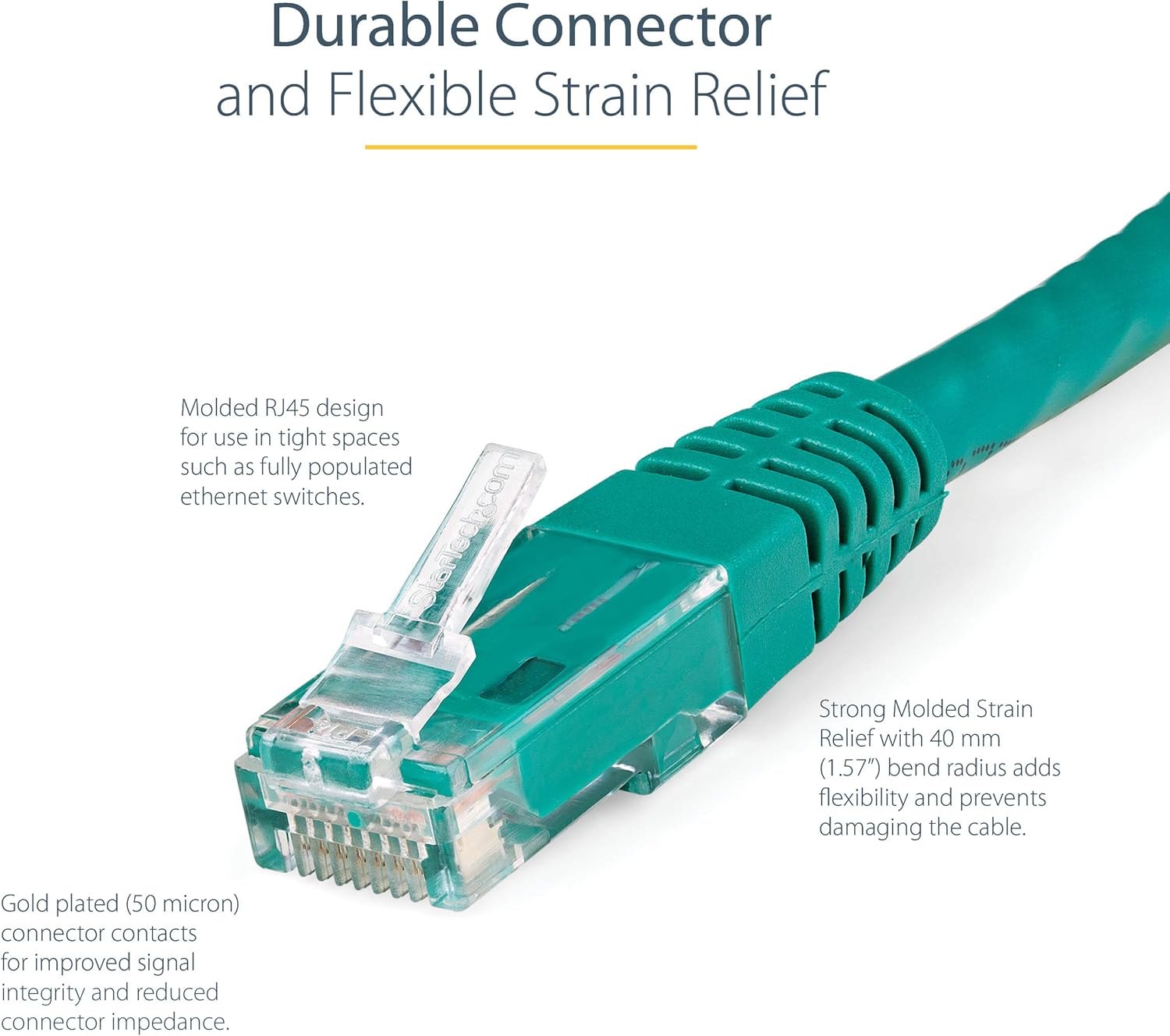 StarTech.com CAT6 Ethernet Patch Cable - Molded RJ45 UTP