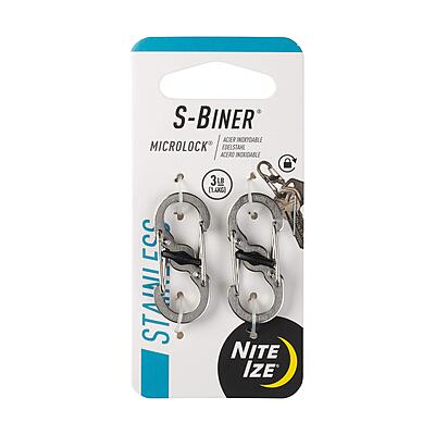 Nite Ize S-Biner MicroLock Stainless Steel Dual-Gate Carabiner Key Holder