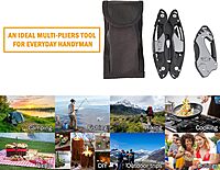 UZI UZI-GS-001 Survival Tactical Combo Pack with Multi-Tool Pliers and Keychain, Black