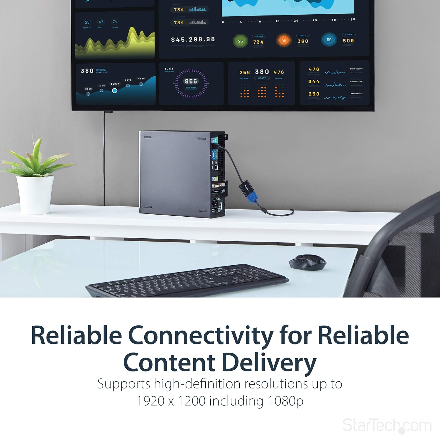 StarTech.com DisplayPort to VGA Active Adapter (DP2VGA3)