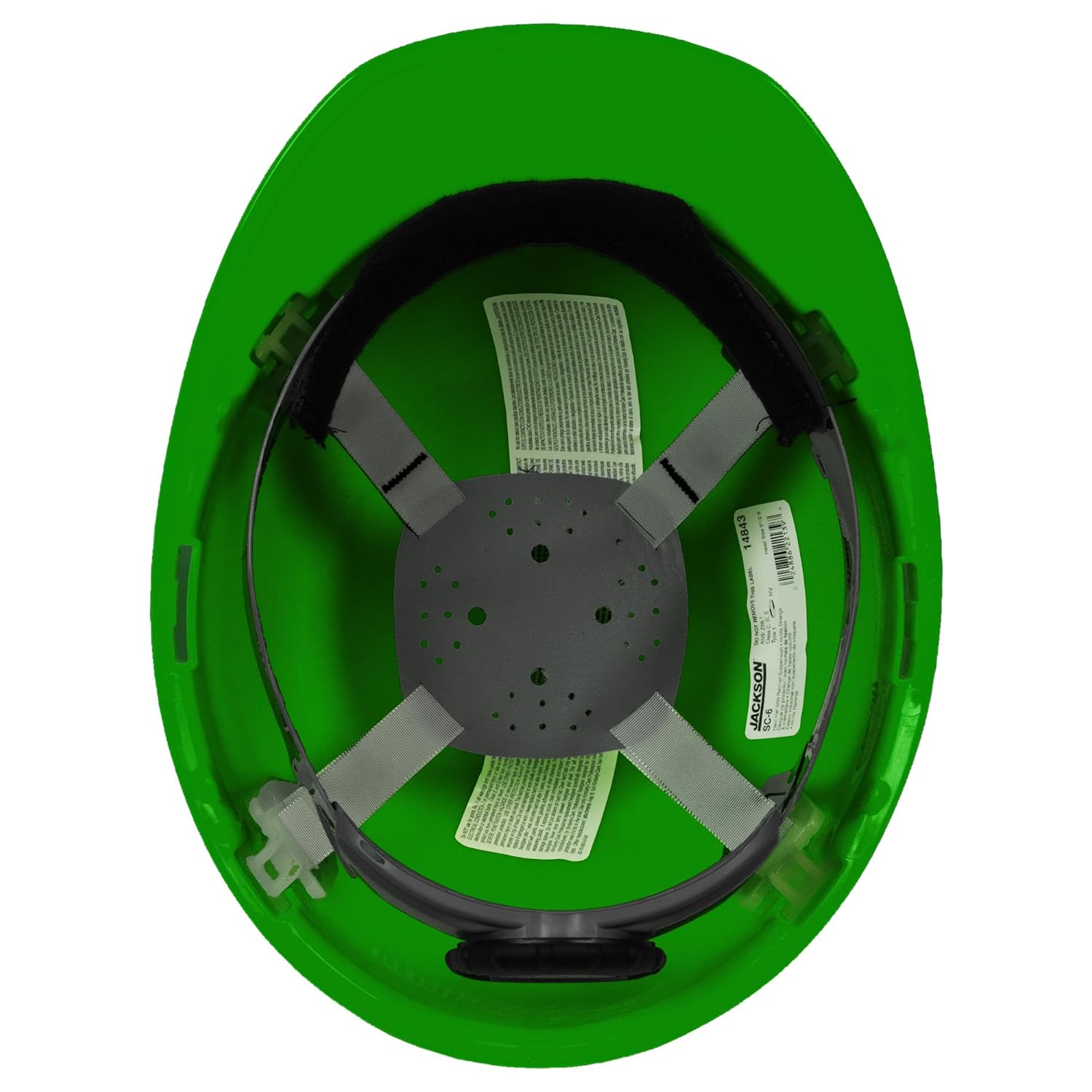 Jackson Safety SC-6 Hard Hat - Made in the USA - 370 Speed Dial 4-Point Ratchet Suspension Construction Hard Hat