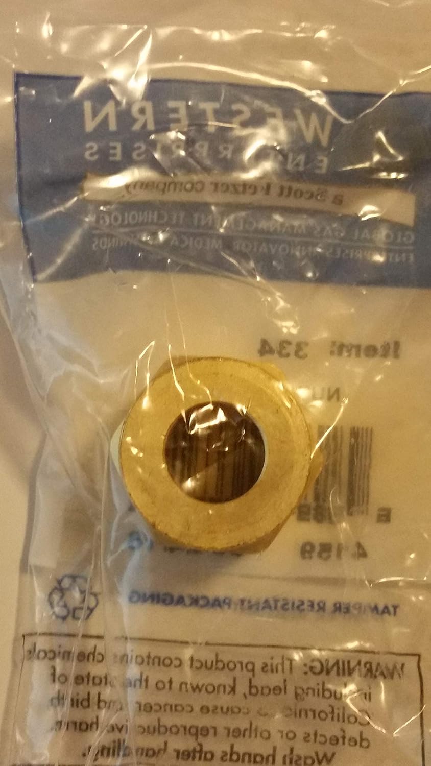 Western Enterprises#SS-334, PKGD: CGA 330 Hex Nut/SS