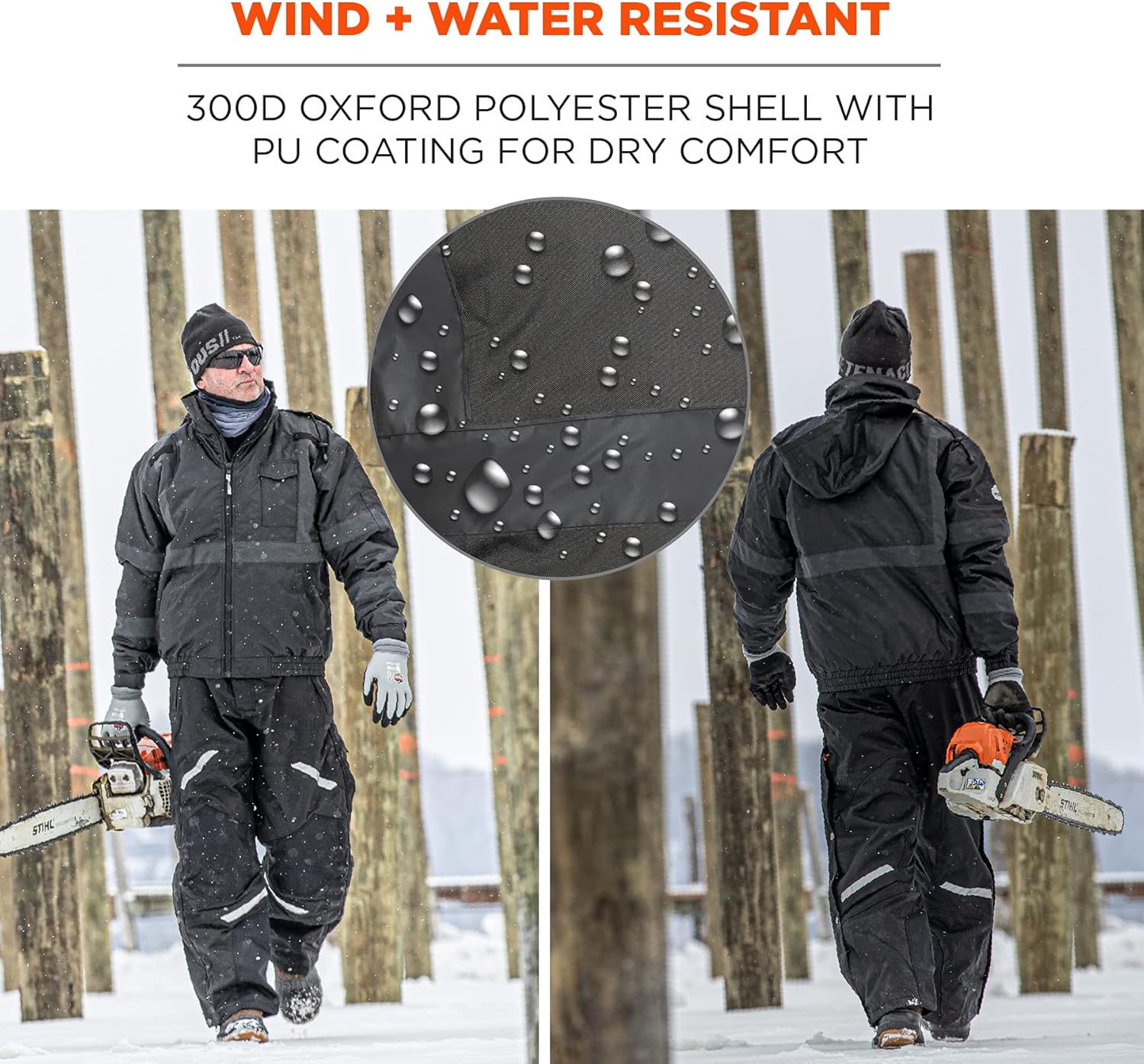 Ergodyne GloWear 8377EV Thermal-Enhanced Visibility Quilted Bomber Jacket