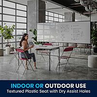 Flash Furniture Hercules Series Commercial-Grade Plastic Folding Chair - 650LB Weight Capacity