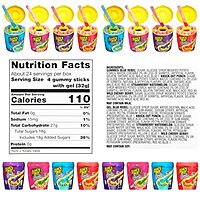 Juicy Drop Gummy Dip 'N Stix Assorted Candy Variety Pack, Sweet Gummy Sticks W/ Sour Dipping Gel, 8 Pack, Assorted For Kids Parties and Party Favors, Sour Candy Variety Pack for Kids
