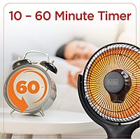 BLACK+DECKER Portable Heater for Rooms up to 161 Sq. Ft., Oscillating Space Heater & Heater for Bedroom with Overheat