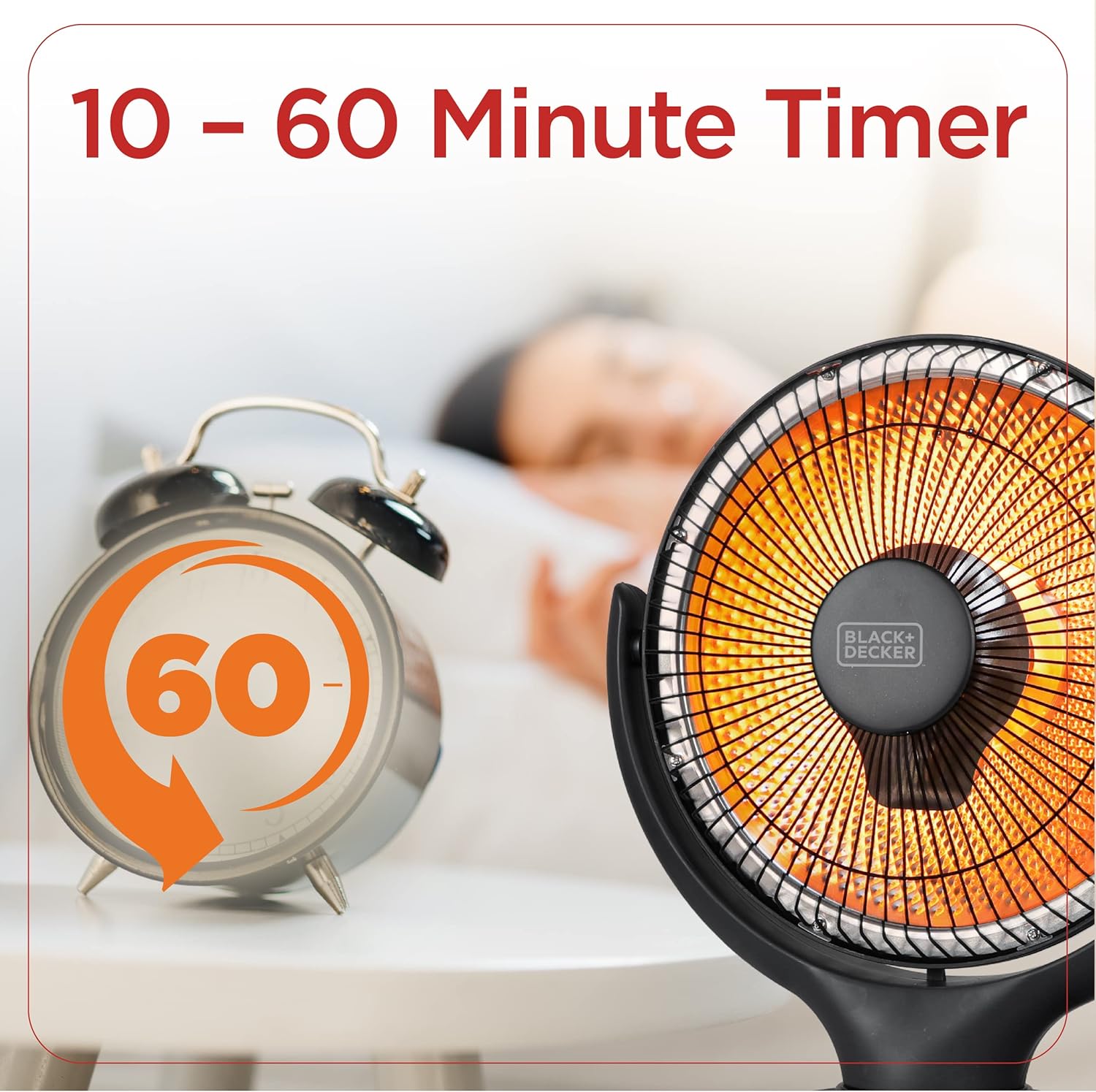 BLACK+DECKER Portable Heater for Rooms up to 161 Sq. Ft., Oscillating Space Heater & Heater for Bedroom with Overheat