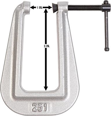 WILTON Deep-Reach C-Clamp (140 Series)