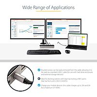 StarTech.com Screw Locking USB-C Cable USB 3.2 Gen 2 10Gbps 100W (5A)