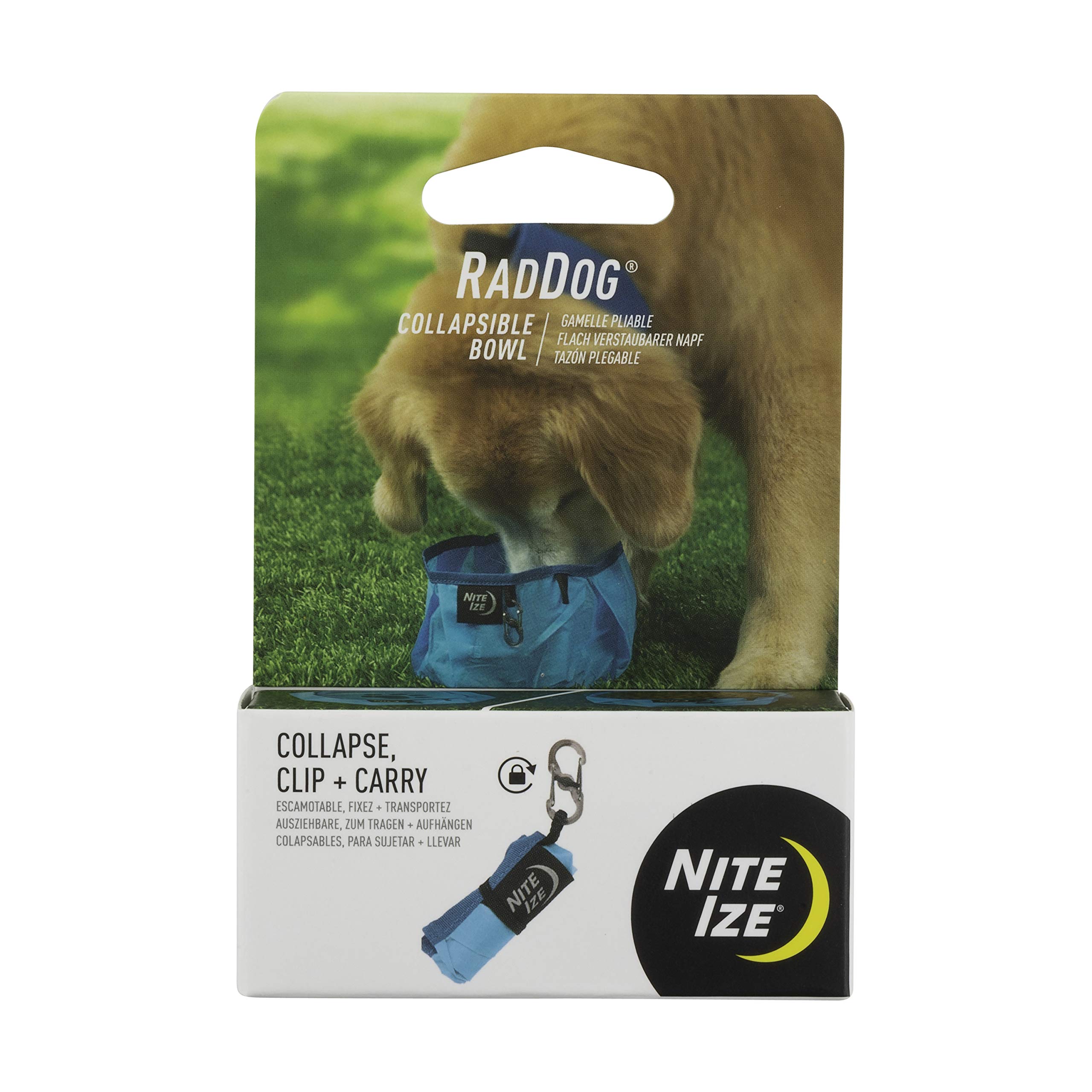 NITE IZE RadDog Collapsible Dog Bowl Lightweight Nylon Food and Water Bowl