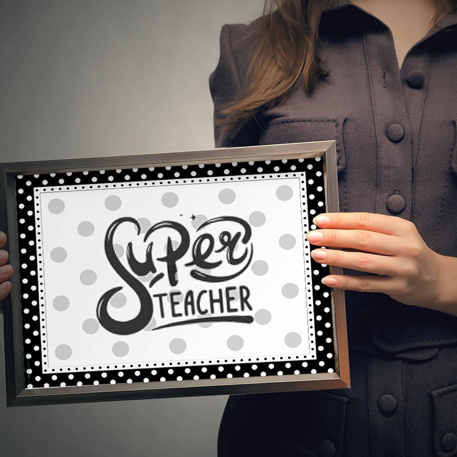 Barker Creek Designer Computer Paper, Black And White Dots, 8.5” x 11”, Decorative Printer Paper, Stationery