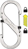 Nite Ize SlideLock Pet S-Biner, Stainless Steel Locking Carabiner for Leash and Gear