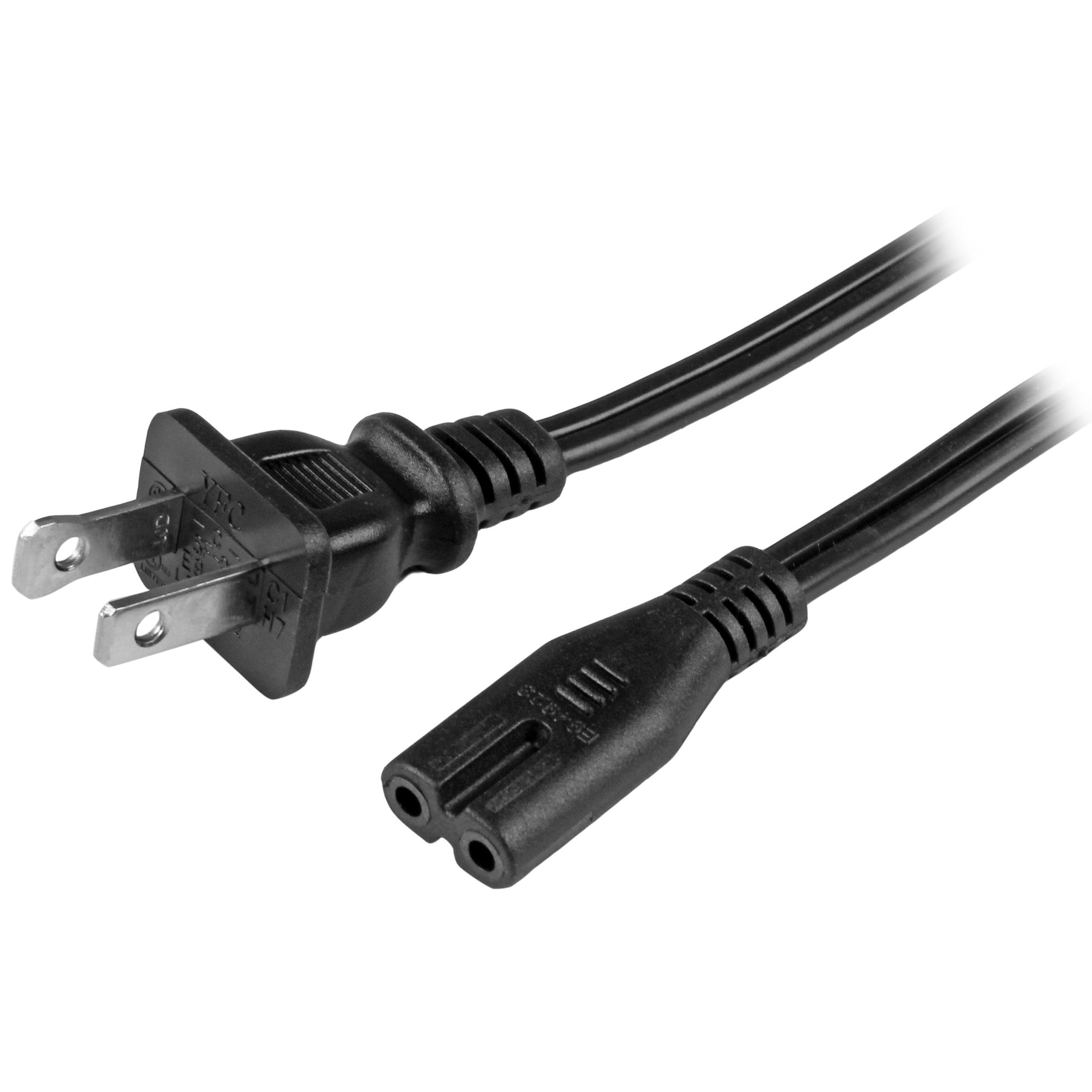 StarTech.com Laptop Power Cord NEMA 1-15P to IEC C7, 18AWG, 125V