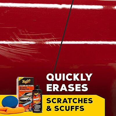 Meguiar's Quik Scratch Eraser Kit, Car Scratch Remover for Repairing Surface Blemishes, Car Care Kit with ScratchX